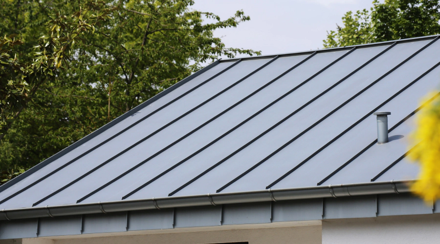 metal roof with goose neck vent