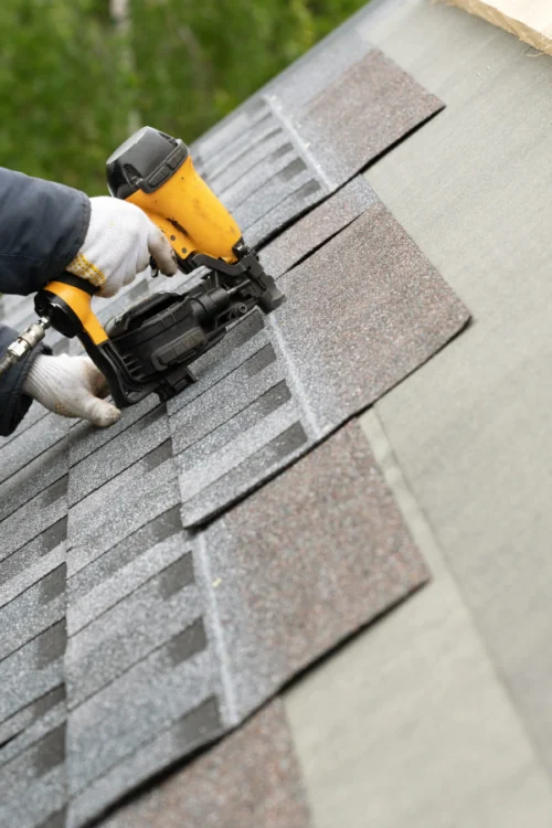 roofer doing a roof maintenance